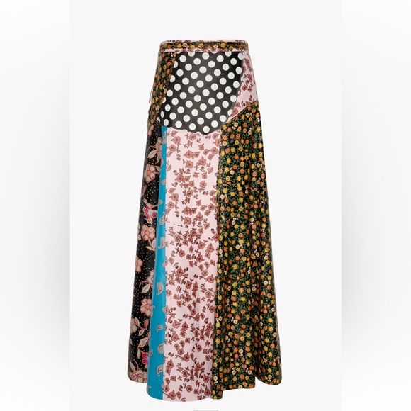 ZARA ATELIER PRINTED 100% LEATHER SKIRT LIMITED EDITION - Picture 8 of 16